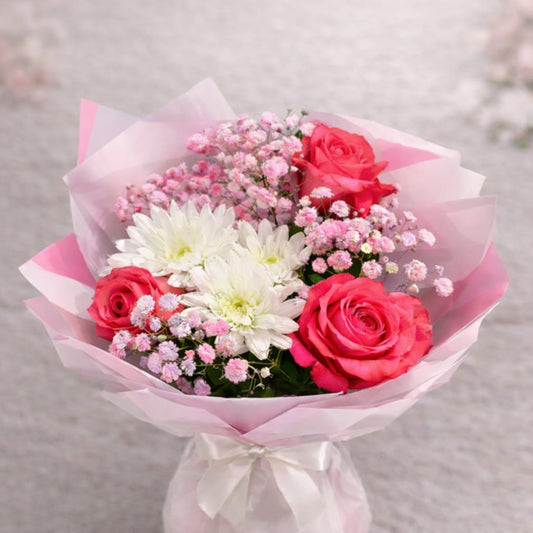 Soft Love Pink Affair Flower Gift - Petite Romantic Bouquet